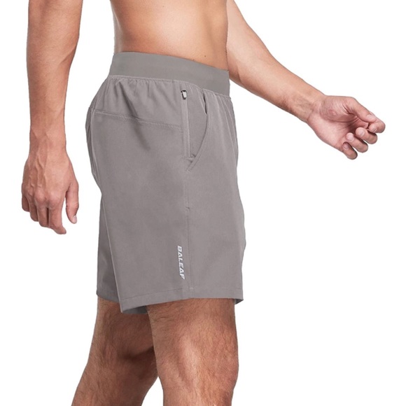 Workout Training Athletic Drawstring Shorts Grey L - Picture 3 of 7